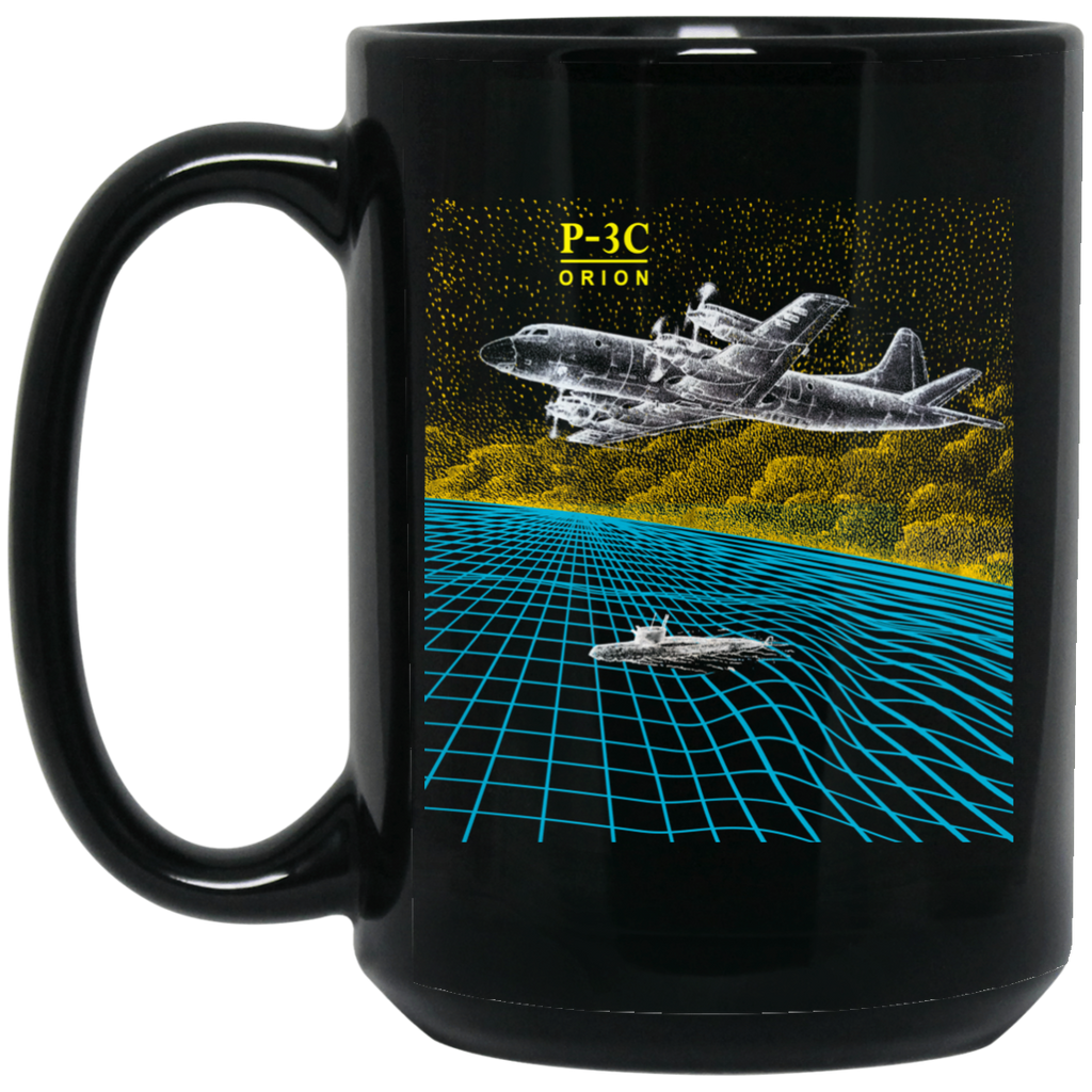 P-3C 1 Black Mug - 15oz
