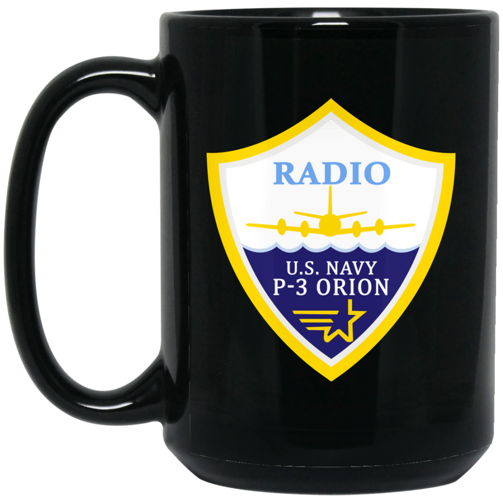 P-3 Orion 3 Radio Black Mug - 15oz