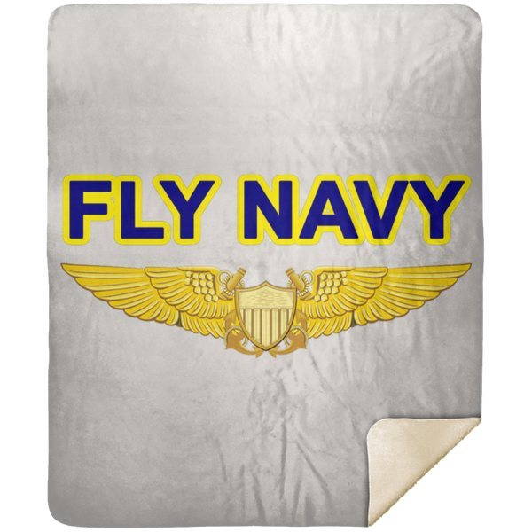 Fly Navy NFO Blanket - Premium Mink Sherpa 50x60