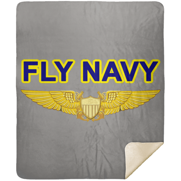 Fly Navy NFO Blanket - Premium Mink Sherpa 50x60