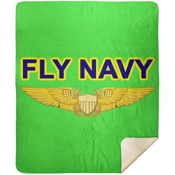 Fly Navy NFO Blanket - Premium Mink Sherpa 50x60