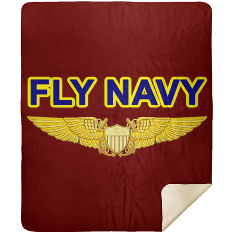 Fly Navy NFO Blanket - Premium Mink Sherpa 50x60