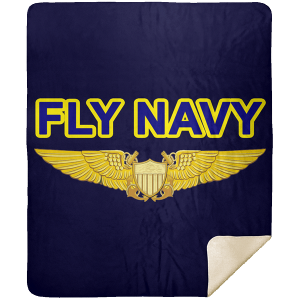 Fly Navy NFO Blanket - Premium Mink Sherpa 50x60