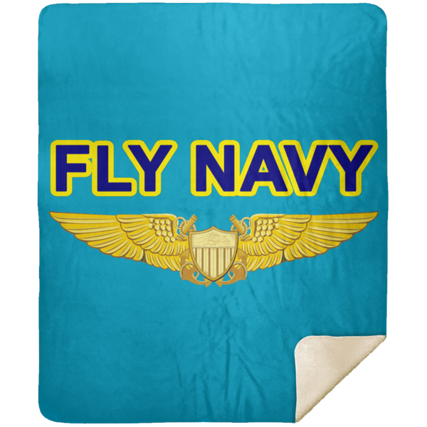 Fly Navy NFO Blanket - Premium Mink Sherpa 50x60