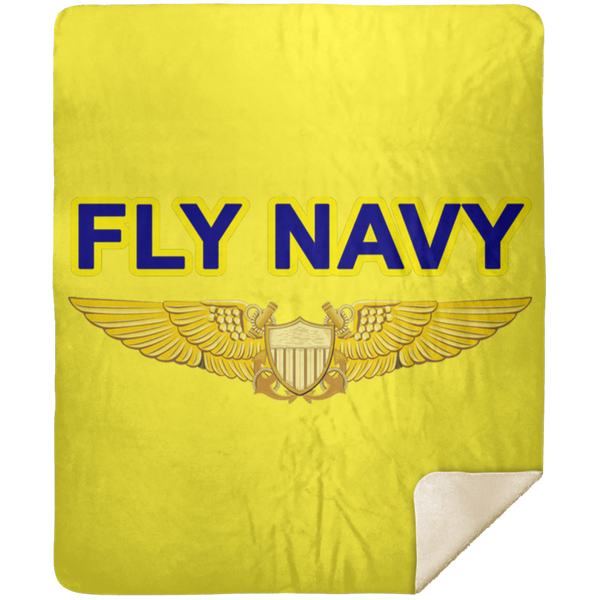 Fly Navy NFO Blanket - Premium Mink Sherpa 50x60