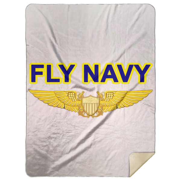 Fly Navy NFO Blanket - Premium Mink Sherpa 60x80