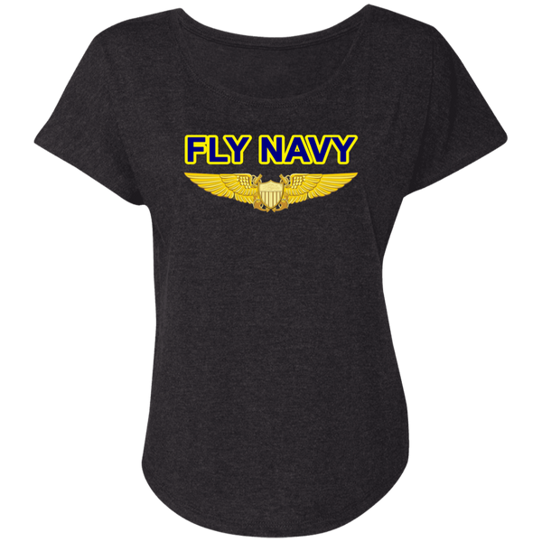 Fly Navy NFO Ladies' Triblend Dolman Sleeve