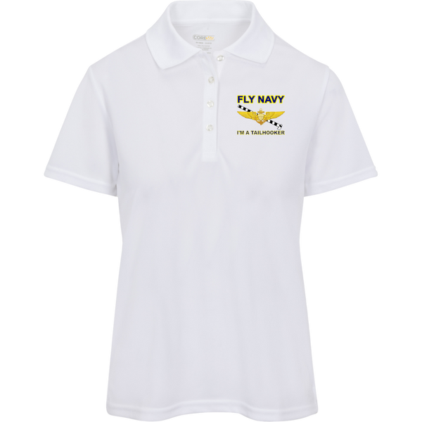 Fly Navy Tailhooker 1 Core 365 Ladies' Origin Pique Polo