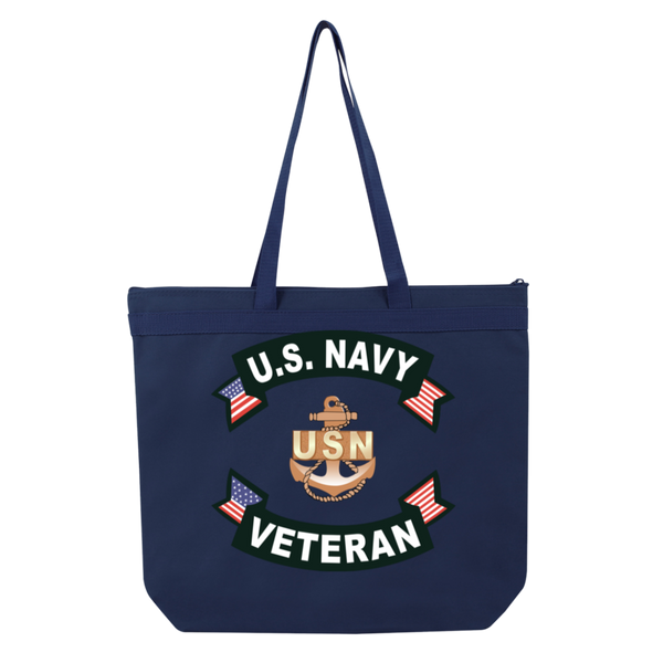 Navy Vet 1 Melody Large Tote