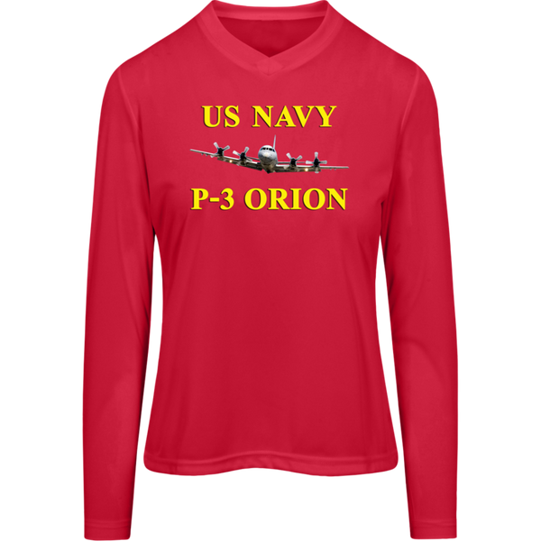 US Navy P-3 3 Team 365 Ladies' Zone LS Tee