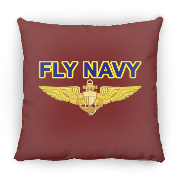 Fly Navy Aviator Pillow - Small Square