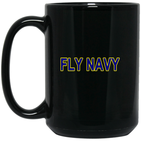 Fly Navy 2 Black Mug - 15oz