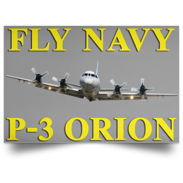 Fly Navy P-3 3 Poster - Landscape