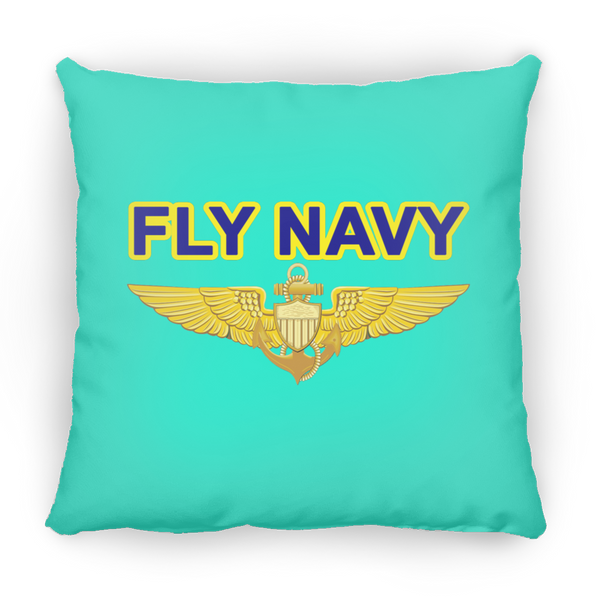 Fly Navy Aviator Pillow - Small Square