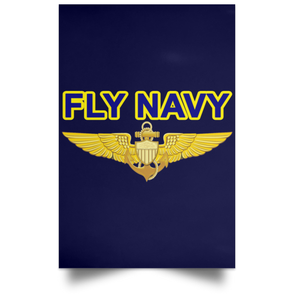 Fly Navy Aviator Poster - Portrait