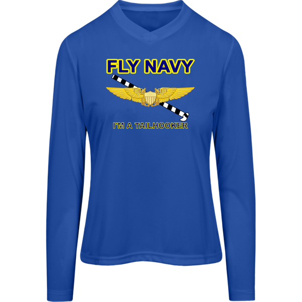 Fly Navy Tailhooker 3 Team 365 Ladies' Zone LS Tee