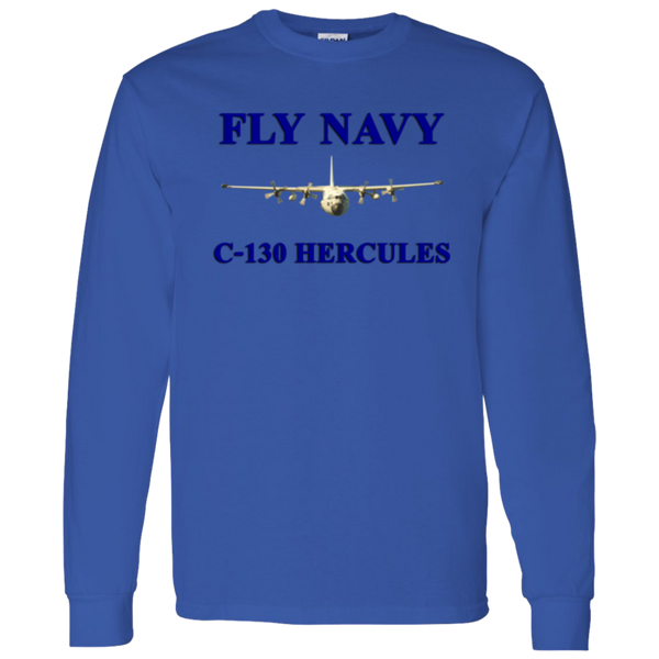 Fly Navy C-130 1 LS Cotton T-Shirt