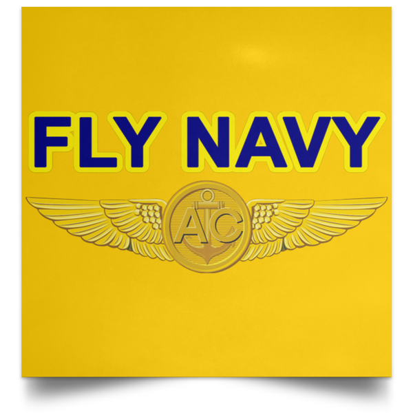 Fly Navy Aircrew Poster - Square