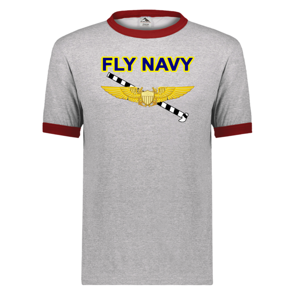 Fly Navy Tailhook 3 Unisex Ringer Tee