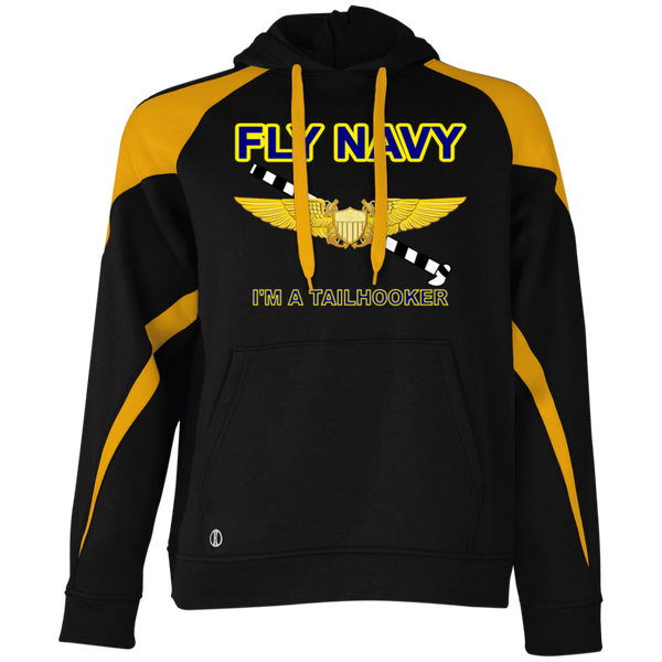 Fly Navy Tailhooker 3 Athletic Colorblock Fleece Hoodie