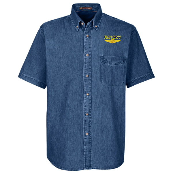 Fly Navy Aircrew Harriton Denim Shirt