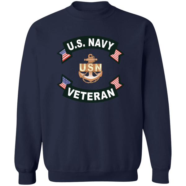 Navy Vet 1 Crewneck Pullover Sweatshirt