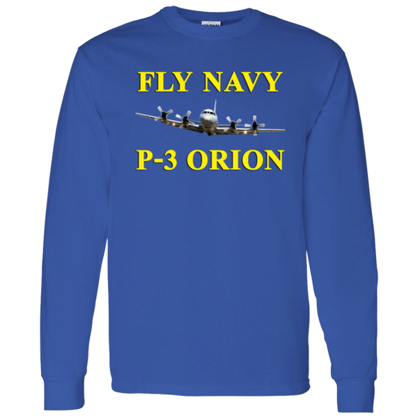 Fly Navy P-3 3 LS Cotton T-Shirt