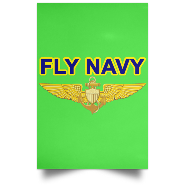 Fly Navy Aviator Poster - Portrait