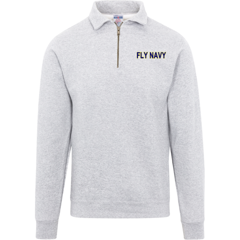 Fly Navy 2 Jerzees Fleece Quarter Zip Pullover