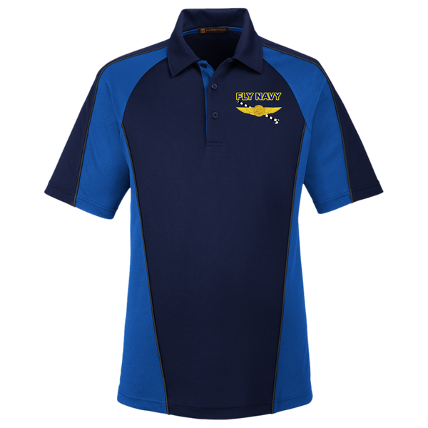 Fly Navy Tailhook 2 Harriton Colorblock Polo