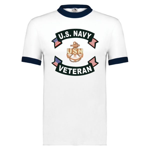 Navy Vet 1 Unisex Ringer Tee