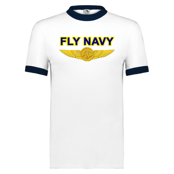 Fly Navy Aircrew Unisex Ringer Tee