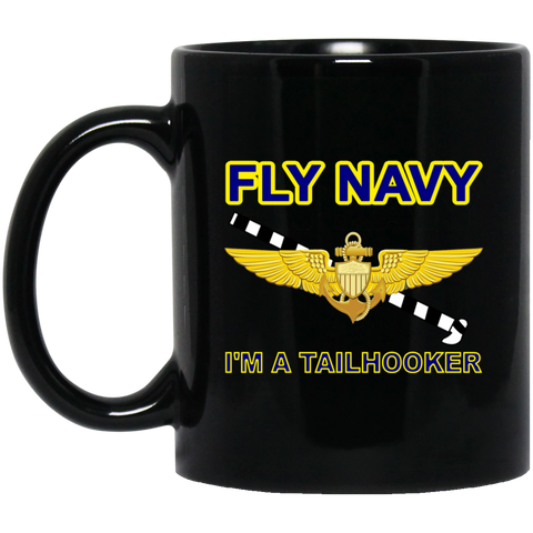 Fly Navy Tailhooker 1 Black Mug - 11oz