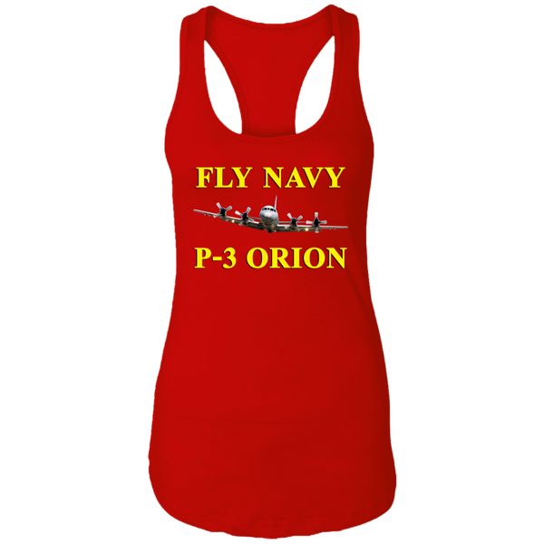 Fly Navy P-3 3 Ladies' Ideal Racerback Tank