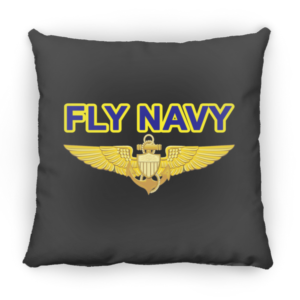 Fly Navy Aviator Pillow - Large Square