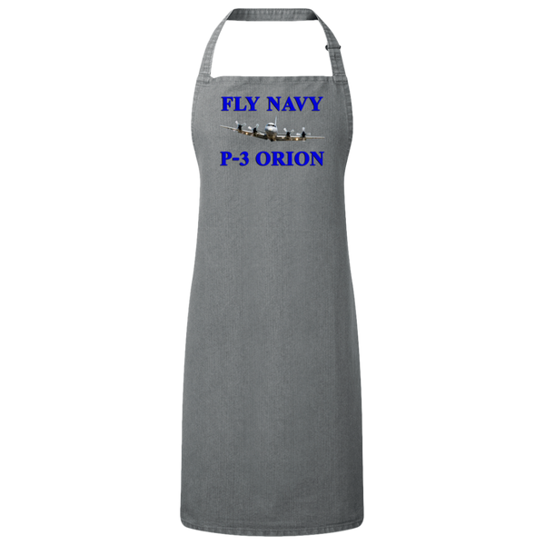 Fly Navy P-3 1 Unisex Bib Apron