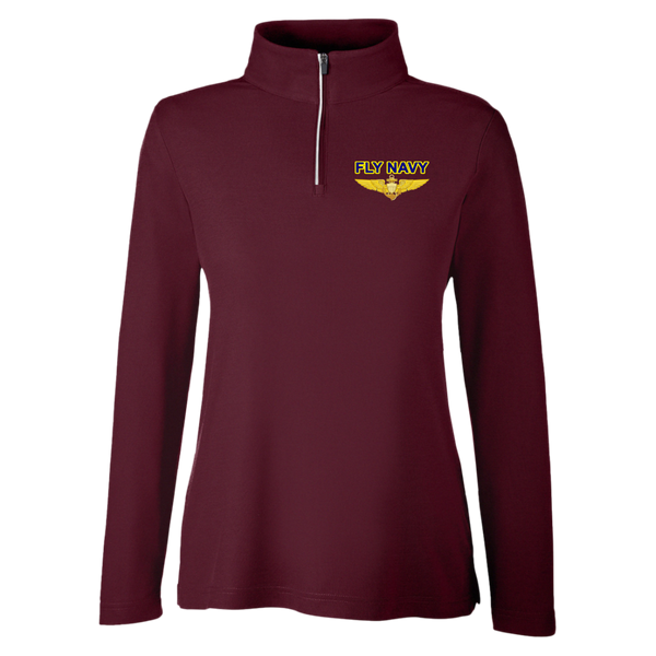 Fly Navy Aviator Core 365 Ladies' Fusion Quarter Zip