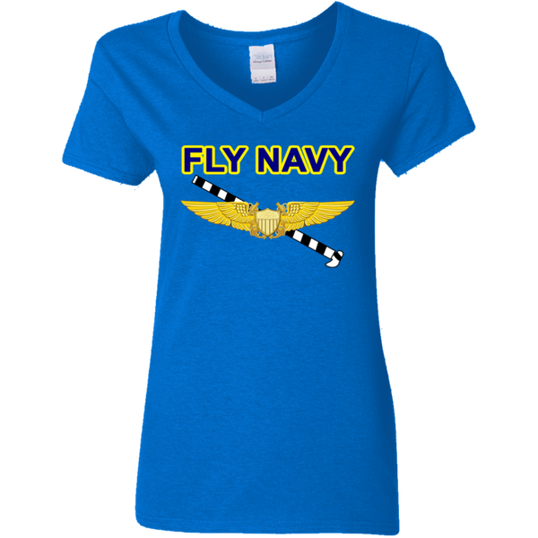 Fly Navy Tailhook 3 Ladies' V-Neck T-Shirt