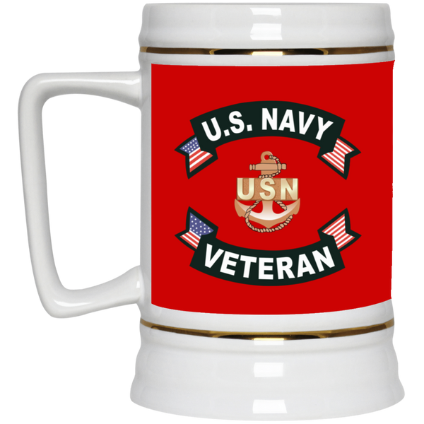 Navy Vet 1 Beer Stein - 22oz