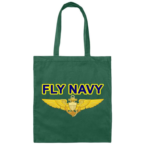 Fly Navy Aviator Canvas Tote Bag