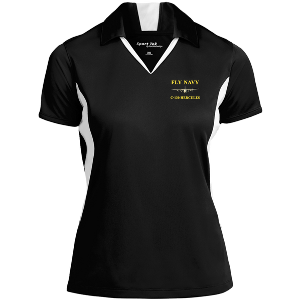 Fly Navy C-130 3 Ladies' Colorblock Performance Polo