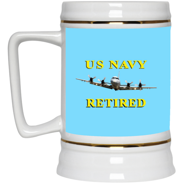 Navy Retired 1 Beer Stein - 22oz