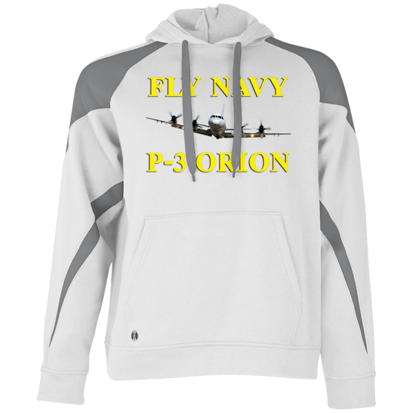 Fly Navy P-3 3 Athletic Colorblock Fleece Hoodie