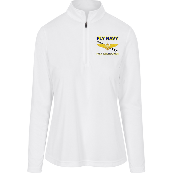 Fly Navy Tailhooker 1 Team 365 Ladies' Zone Quarter Zip