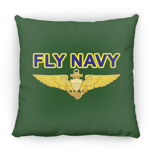 Fly Navy Aviator Pillow - Large Square