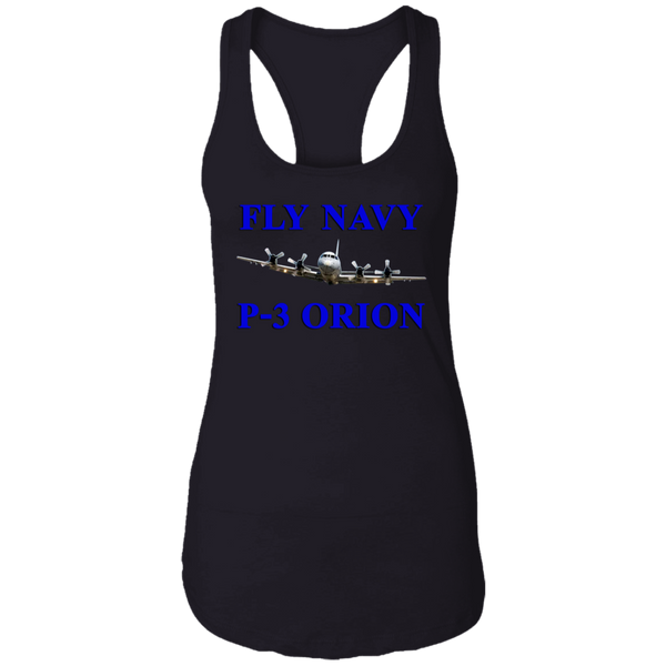 Fly Navy P-3 1 Ladies' Ideal Racerback Tank