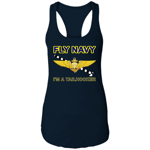 Fly Navy Tailhooker 1 Ladies' Ideal Racerback Tank