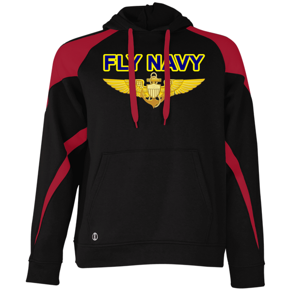 Fly Navy Aviator Athletic Colorblock Fleece Hoodie