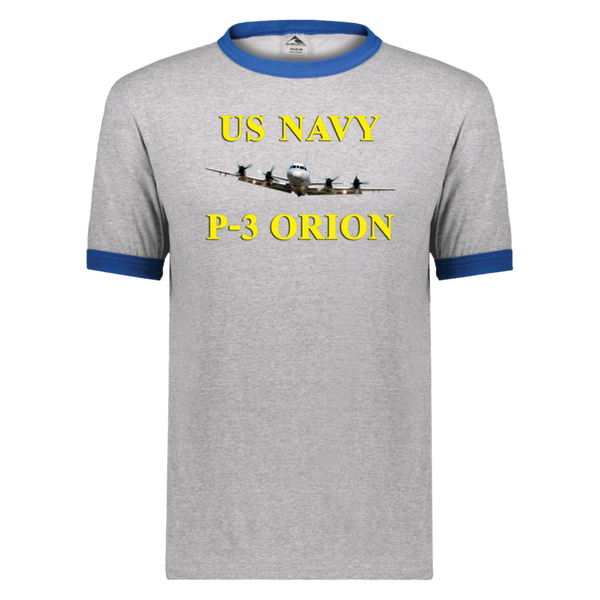 US Navy P-3 3 Unisex Ringer Tee