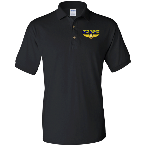 Fly Navy Aviator Jersey Polo Shirt
